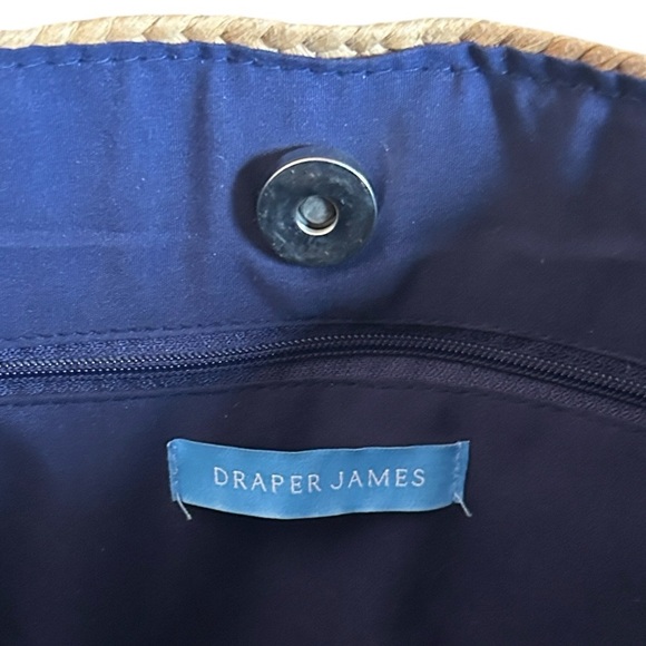 Draper James Tan Woven Straw Summer Tote with Colorful Tassel Accent - Picture 5 of 7